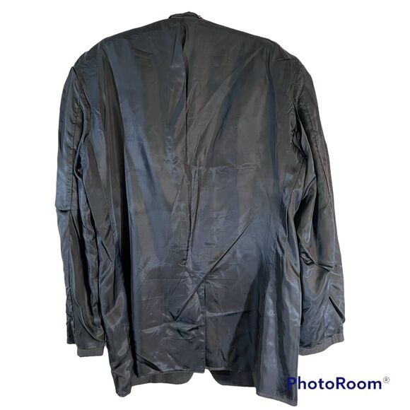 Hickey Freeman 100% Wool Vintage Blazer Sport Coat Jacket Gray 2 Button 46 Long - Picture 4 of 11
